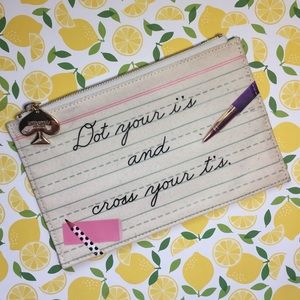 Kate Spade Canvas Pouch Accessories Bag pencil pen